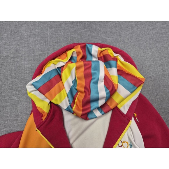 COOGI Colorblock Full Zip Hoodie Vintage Y2K Logo Patch Rainbow Stripe 4XL Rare - Picture 6 of 12